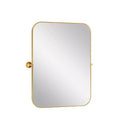 HomeRoots 31 Gold Metal Tilting Framed Accent Mirror