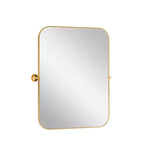 HomeRoots 31 Gold Metal Tilting Framed Accent Mirror