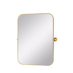 HomeRoots 31" Miroir d'appoint inclinable encadré en métal doré