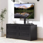 Meuble TV avec support et 4 tiroirs de rangement pour salon, chambre à coucher, compatible avec les téléviseurs de 32/45/55/65/75/80 pouces