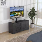 Meuble TV avec support et 4 tiroirs de rangement pour salon, chambre à coucher, compatible avec les téléviseurs de 32/45/55/65/75/80 pouces