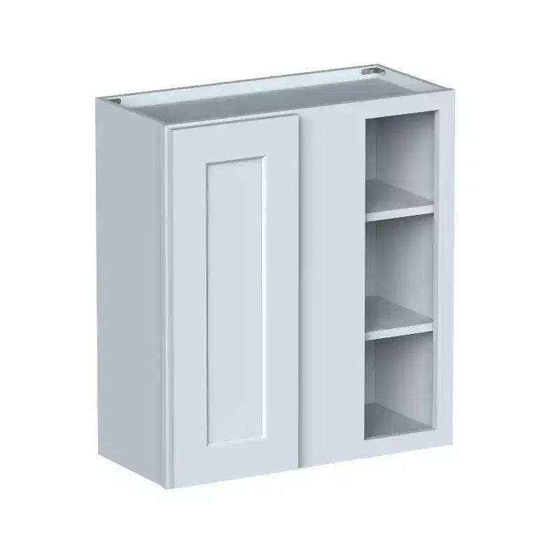Meuble de cuisine bas Shaker CASAINC, 27 L x 30 H x 12 P, cadre en bois massif, peinture à l'eau à faible teneur en COV, fermeture douce, RTA, gris tourterelle