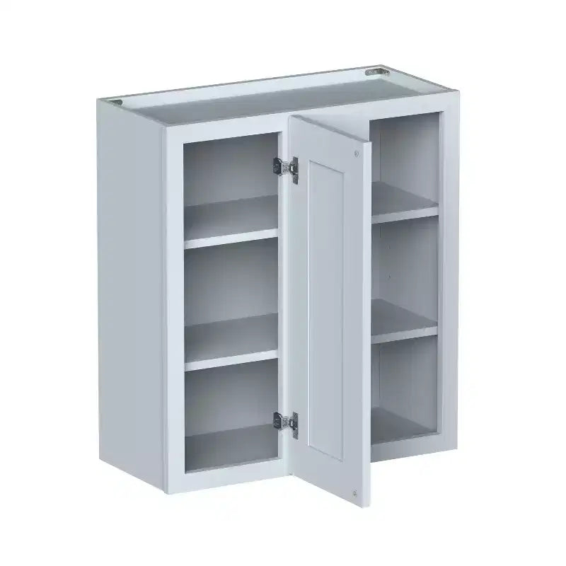 Meuble de cuisine bas Shaker CASAINC, 27 L x 30 H x 12 P, cadre en bois massif, peinture à l'eau à faible teneur en COV, fermeture douce, RTA, gris tourterelle