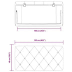 vidaXL Coussin de tête de lit Oreiller décoratif capitonné pour chambre à coucher en velours