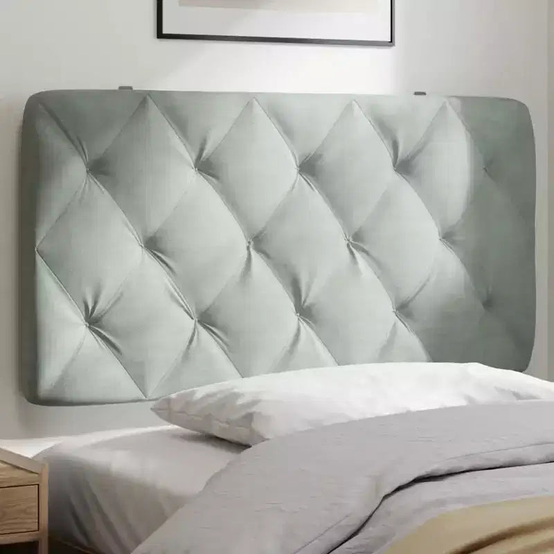 vidaXL Coussin de tête de lit Oreiller décoratif capitonné pour chambre à coucher en velours