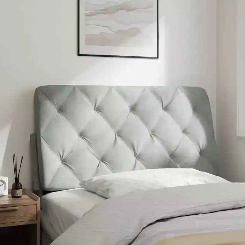vidaXL Coussin de tête de lit Oreiller décoratif capitonné pour chambre à coucher en velours