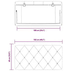 vidaXL Coussin de tête de lit Oreiller décoratif capitonné pour chambre à coucher en velours