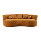 Canapé 3 places moderne incurvé rembourré en bouclé Christopher Knight Home Grazia 90''