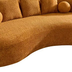 Canapé 3 places moderne incurvé rembourré en bouclé Christopher Knight Home Grazia 90''