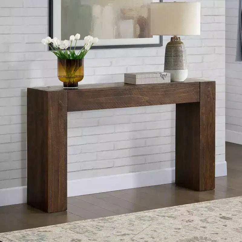 Console en bois massif Stockyard de 56 pouces