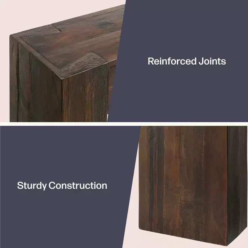 Console en bois massif Stockyard de 56 pouces