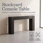 Console en bois massif Stockyard de 56 pouces