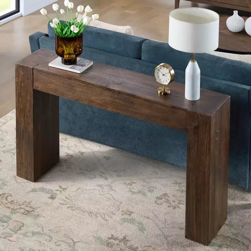 Console en bois massif Stockyard de 56 pouces