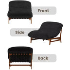 TYBOATLE Fauteuil relax en bois massif, grand canapé de sol en velours côtelé pour adultes, chaise longue ergonomique pour la lecture, idéal pour le salon et la chambre à coucher