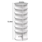 Tour de rangement rotative pour chaussures, organisateur de chaussures rotatif à 360° à 7 niveaux, rangement de chaussures autoportant, peut contenir jusqu'à 28 paires, blanc