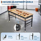 Établi réglable, Plateau robuste, pour Garage, Atelier, Atelier de réparation, Bureau à domicile