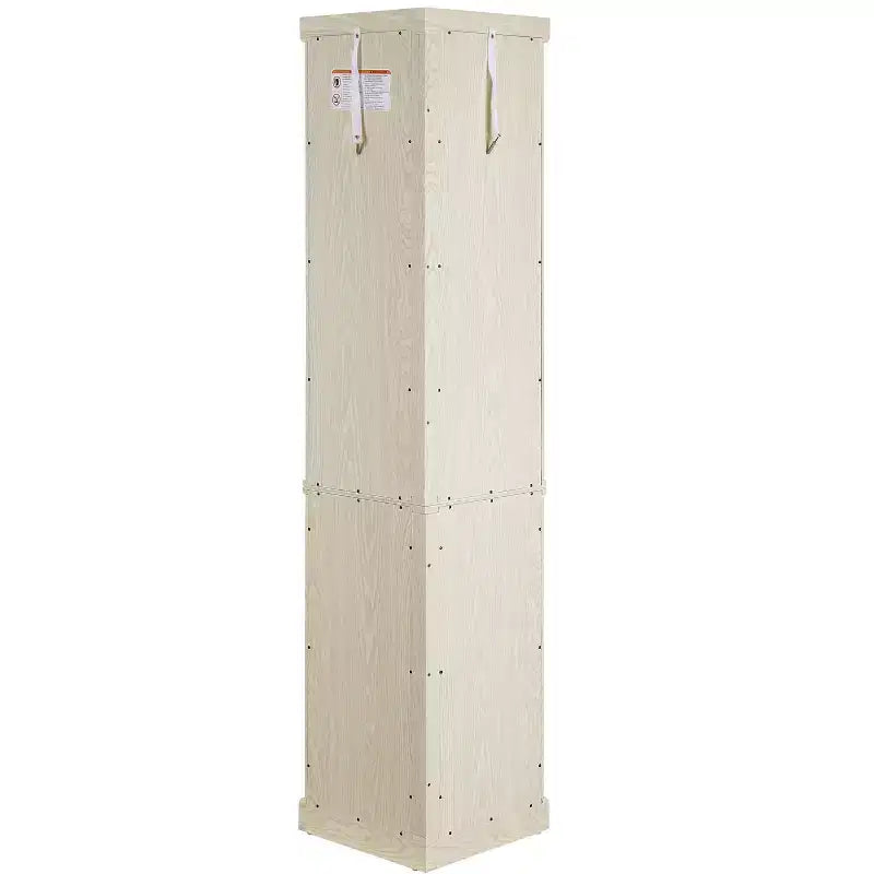 Vitrine d'angle éclairée avec étagères en verre réglables et dispositif anti-basculement pour collections d'antiquités