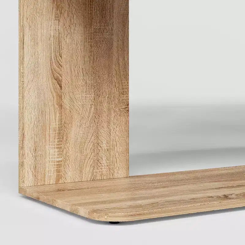 Étagère d'angle 6 niveaux emboîtable en bois clair Famapy