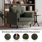 Fauteuil d'appoint surdimensionné, Fauteuil de salon rembourré, Fauteuil de canapé individuel, Fauteuil de lecture confortable pour appartement, chambre, bureau