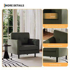 Fauteuil d'appoint surdimensionné, Fauteuil de salon rembourré, Fauteuil de canapé individuel, Fauteuil de lecture confortable pour appartement, chambre, bureau