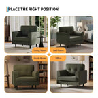 Fauteuil d'appoint surdimensionné, Fauteuil de salon rembourré, Fauteuil de canapé individuel, Fauteuil de lecture confortable pour appartement, chambre, bureau