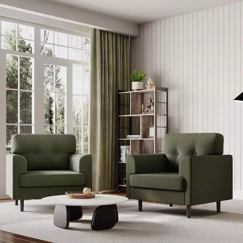 Fauteuil d'appoint surdimensionné, Fauteuil de salon rembourré, Fauteuil de canapé individuel, Fauteuil de lecture confortable pour appartement, chambre, bureau