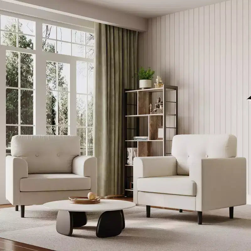Fauteuil d'appoint surdimensionné, Fauteuil de salon rembourré, Fauteuil de canapé individuel, Fauteuil de lecture confortable pour appartement, chambre, bureau