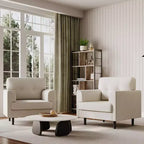 Fauteuil d'appoint surdimensionné, Fauteuil de salon rembourré, Fauteuil de canapé individuel, Fauteuil de lecture confortable pour appartement, chambre, bureau