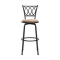 Venetta Scroll Back Bar Stool - Set of 3 - Black - iNSPIRE Q