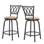 Tabouret de bar Venetta à dossier volute - Lot de 3 - Noir - iNSPIRE Q