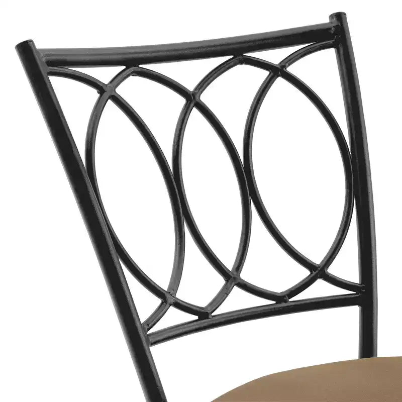 Tabouret de bar Venetta à dossier volute - Lot de 3 - Noir - iNSPIRE Q