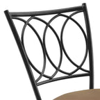 Tabouret de bar Venetta à dossier volute - Lot de 3 - Noir - iNSPIRE Q