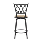 Tabouret de bar Venetta à dossier volute - Lot de 3 - Noir - iNSPIRE Q