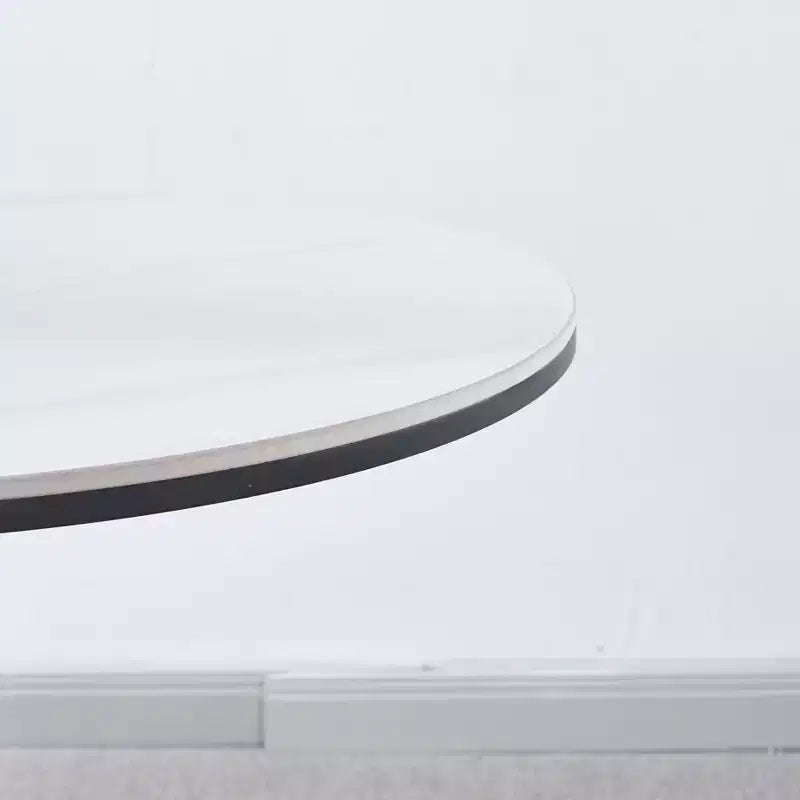 Table de salle à manger Tulip de 31,5 pouces, de style Mid-Century, avec plateau rond en MDF et pieds en métal, pour 2 à 4 personnes