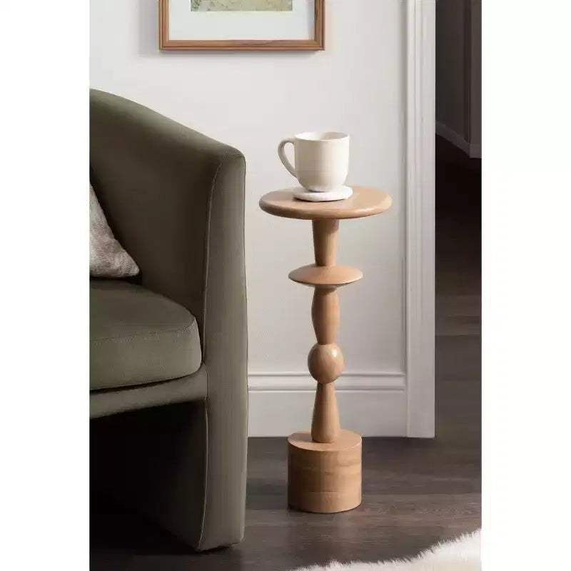 Table d'appoint Kate and Laurel Avenal, 9x9x22, Naturel