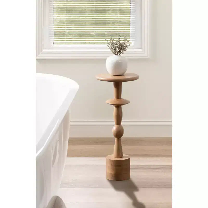Table d'appoint Kate and Laurel Avenal, 9x9x22, Naturel