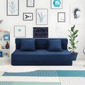 Folding sofa bed with pillows, convertible memory foam sofa bed, modern Japanese-style floor sofa, living room/home office leisure bed.