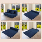 Canapé-lit pliable avec oreillers, canapé convertible en mousse à mémoire de forme, canapé de sol moderne de style japonais, lit de repos pour salon/bureau à domicile.