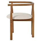 Chaises de salle à manger GDFStudio Katya de style moderne du milieu du siècle en bois d'hévéa avec dossier incurvé (lot de 2)