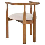 Chaises de salle à manger GDFStudio Katya de style moderne du milieu du siècle en bois d'hévéa avec dossier incurvé (lot de 2)