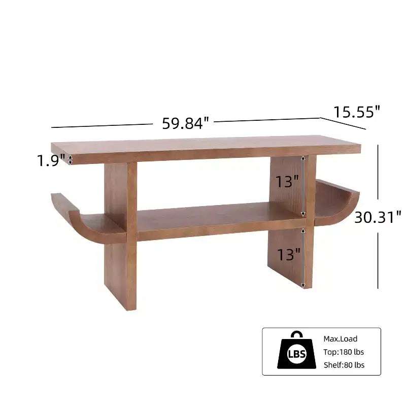 Christopher Knight Home Devika, table console moderne en bois avec étagère ouverte