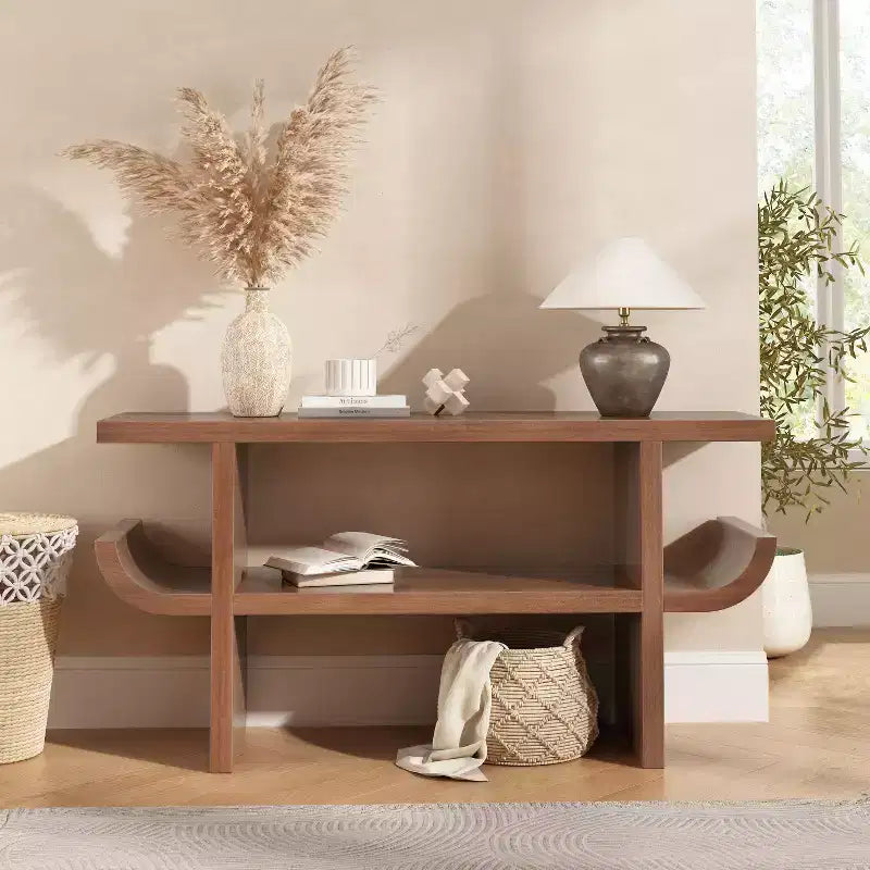 Christopher Knight Home Devika, table console moderne en bois avec étagère ouverte