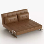Canapé-lit convertible mi-siècle moderne Gaoyangjiaju en similicuir cognac de 70,86 po avec mousse haute densité et pieds de soutien cachés