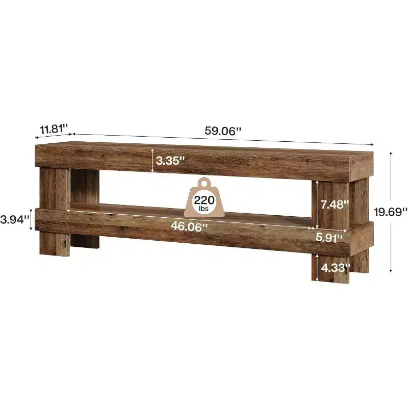 Banc d'entrée Lantine, banc à chaussures de 150 cm avec étagère de rangement ouverte, bancs d'appoint étroits à 2 niveaux pour chambre à coucher, couloir, salon