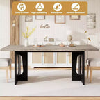 Longue Table à Manger pour 6-10 Personnes - Table de Cuisine, Table à Dîner Rectangulaire Moderne pour Cuisine, Salle de Conférence, Maison