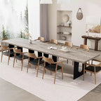 Longue Table à Manger pour 6-10 Personnes - Table de Cuisine, Table à Dîner Rectangulaire Moderne pour Cuisine, Salle de Conférence, Maison