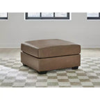 Signature Design by Ashley Walker Point Grand pouf d'appoint, Faux cuir, Caramel