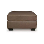 Signature Design by Ashley Walker Point Grand pouf d'appoint, Faux cuir, Caramel