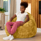 Raven-Symon Home Lil' Cuddler Cocoon Jr. Sac géant / Pouf relax en fausse fourrure pour enfants