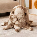 Raven-Symon Huggy la pieuvre, grande peluche en forme de pouf et de sac de fèves pour enfants